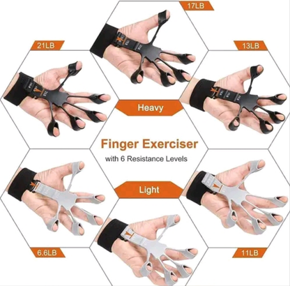 "(4x Combo) Hand Grip Strengthener and Finger Exerciser Set for Fitness and Rehabilitation"